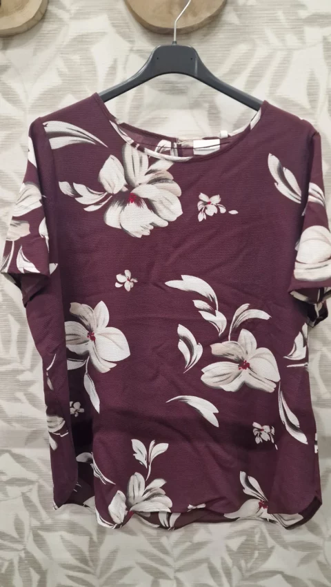 Shirt Carvica print winetasting florence flower alleen maat 44 en 46