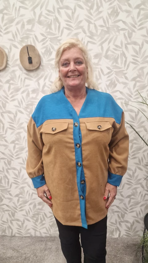 Blouse Riddle Petrol t/m 48