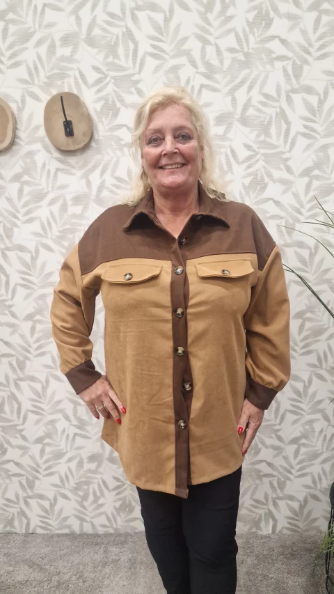 Blouse Riddle Bruin t/m 48