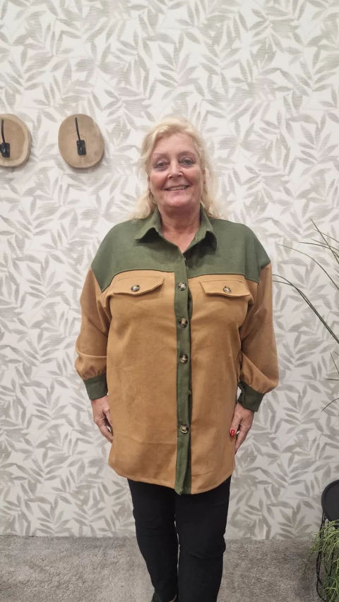Blouse Riddle olijf groen t/m 48
