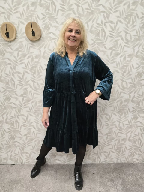 Knee dress Carisana velvet Scarab