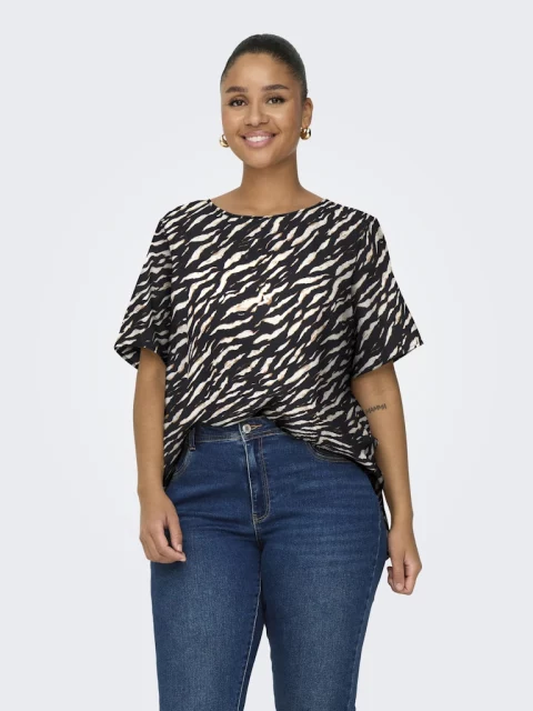 Shirt Carvica print Brush/Zebra