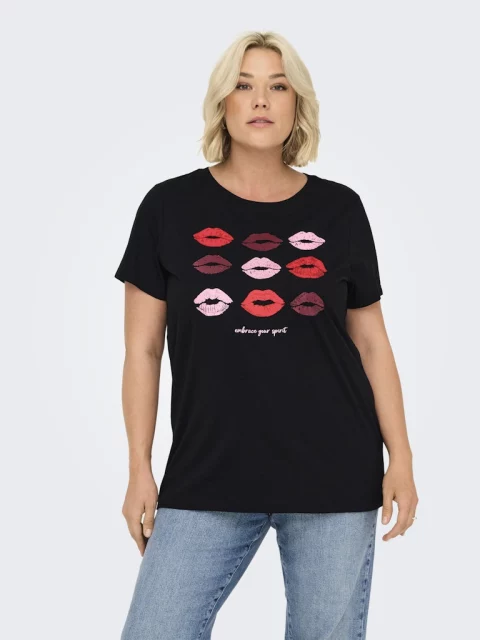 Shirt Carsimone Lips Black