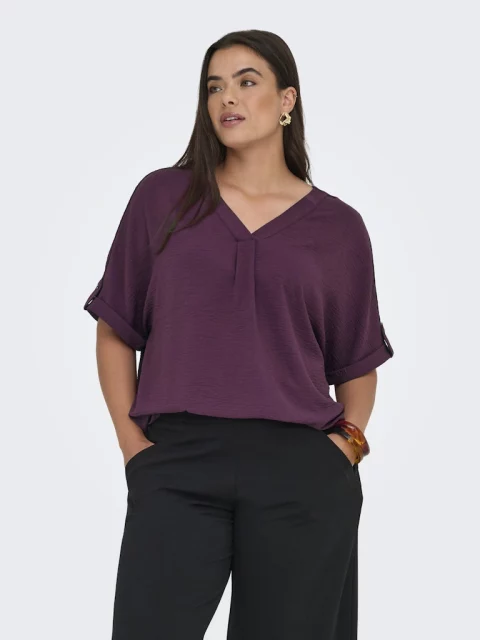 Shirt Carmetta 2/4 mouw Mauve Wine