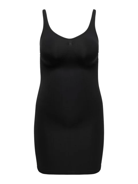 Carshape singlet jurk Zwart