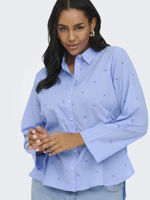 Blouse Broderie Carnew Grace Julia Cornflower Blue