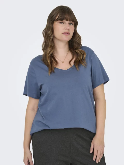 Shirt Carbonnie V- neck  A-shape Vintage Indigo