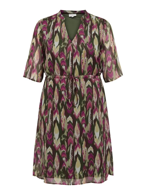 Jurk Caraugustine print Kalamata-fuchsia